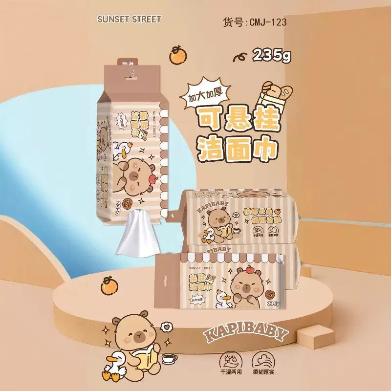 Capybara Face Towel Pack