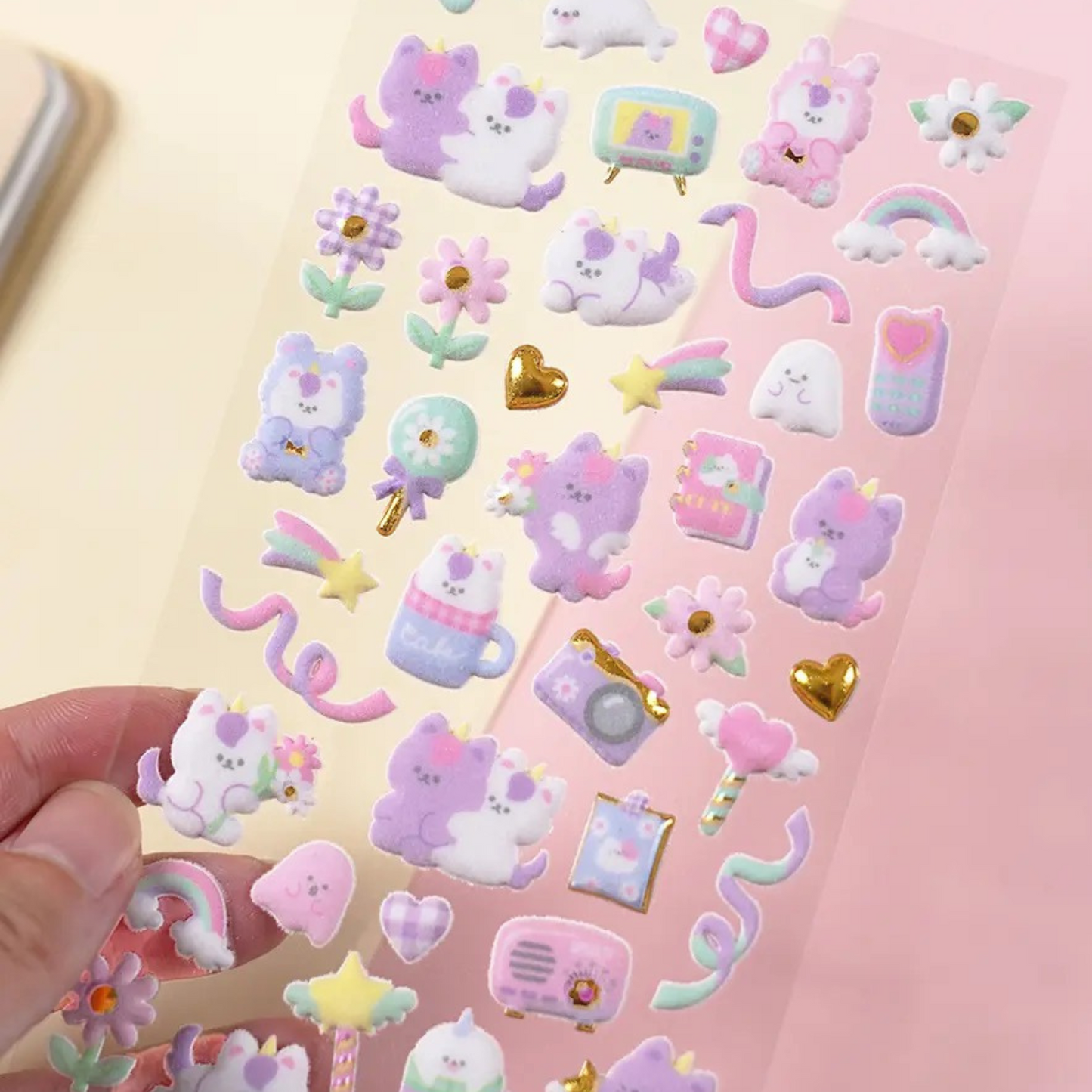 Kawai Fluffy Deco Sticker