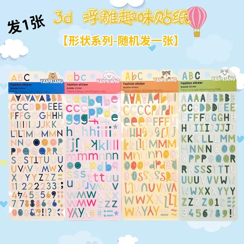 Kawaii Alphabet Sticker
