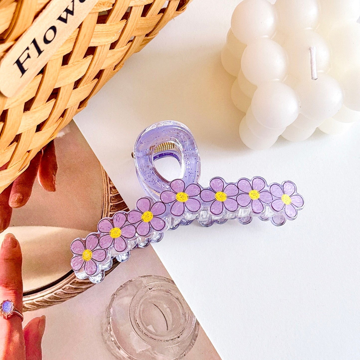 Floral Claw Clips