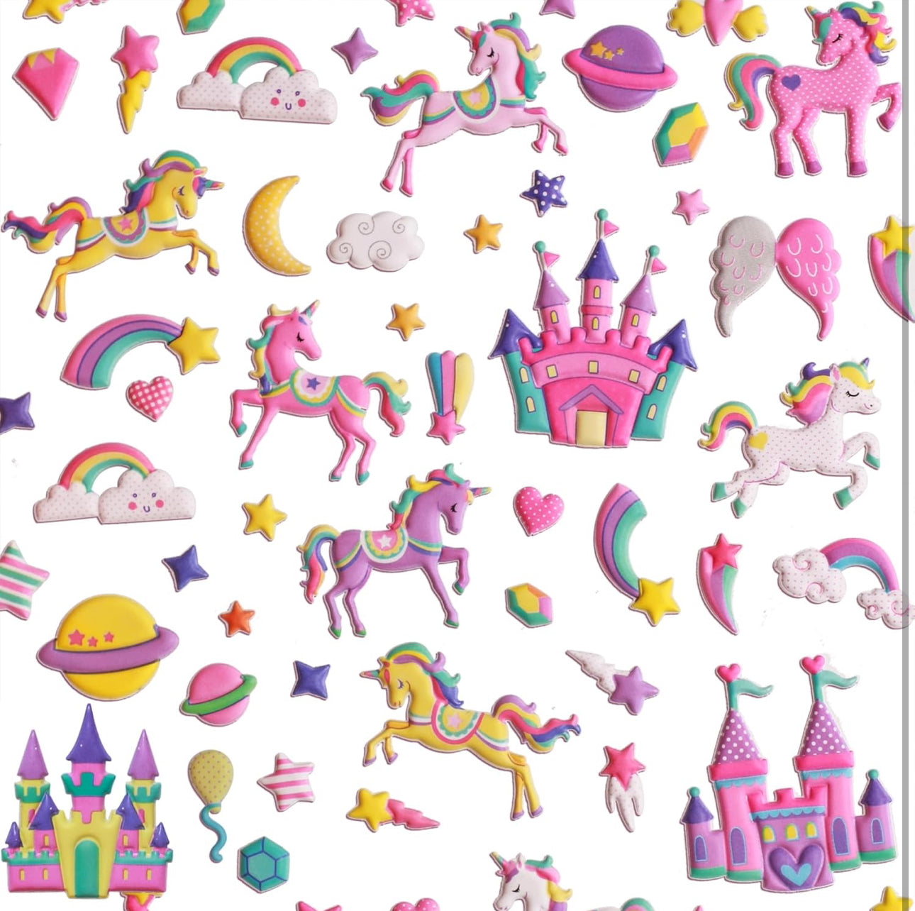 Unicorn Puffy Stickers