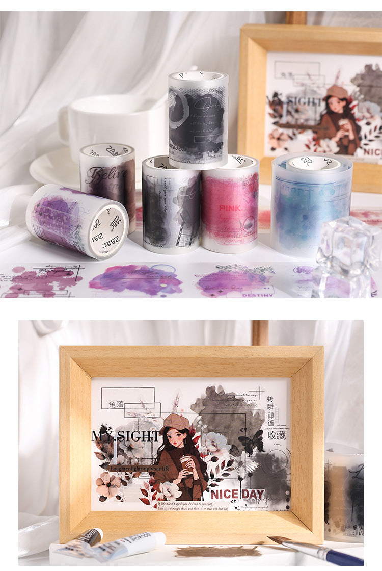 Romantic Flower Journaling Sticker Roll