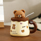 Lovely Bear Mug With Lid & Straw