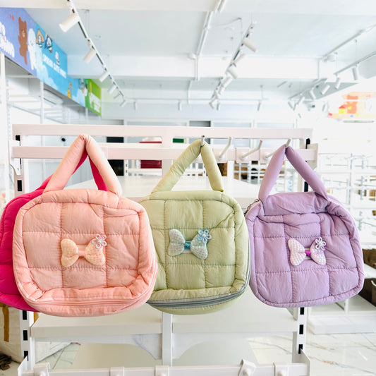 Premium Puffy Bow Makeup Bag