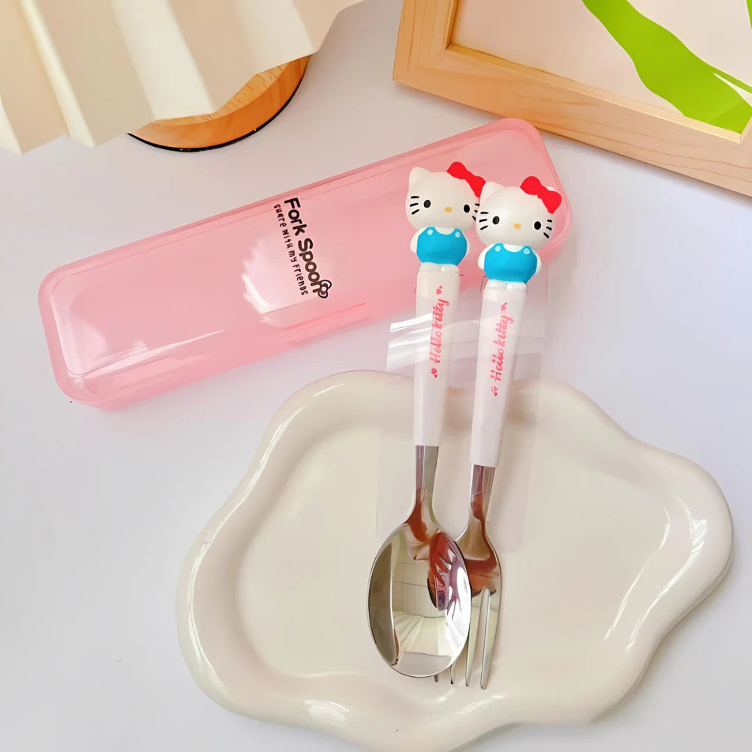 Sanrio Spoon With Fork Set