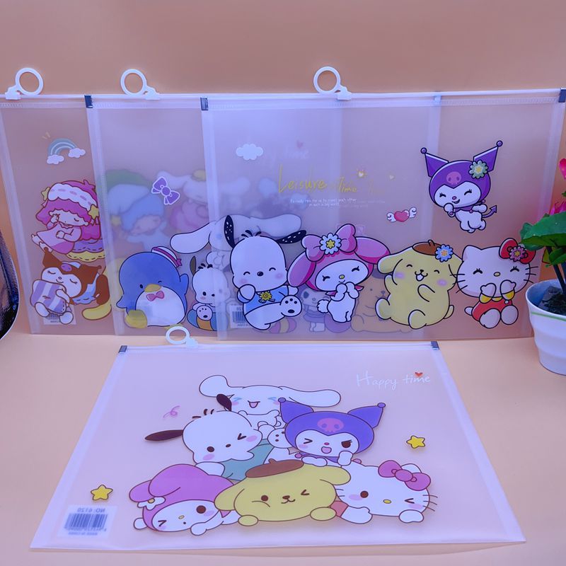 Sanrio and Labubu Transparent A4 File folder