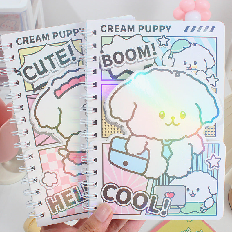 Kawaii Puppy Spiral Diary