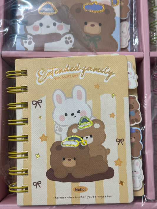 Kawaii Spiral Diary With Bookmark