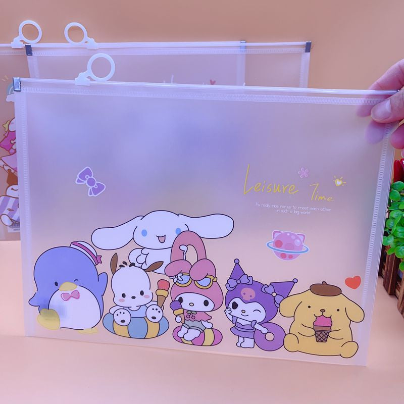 Sanrio and Labubu Transparent A4 File folder