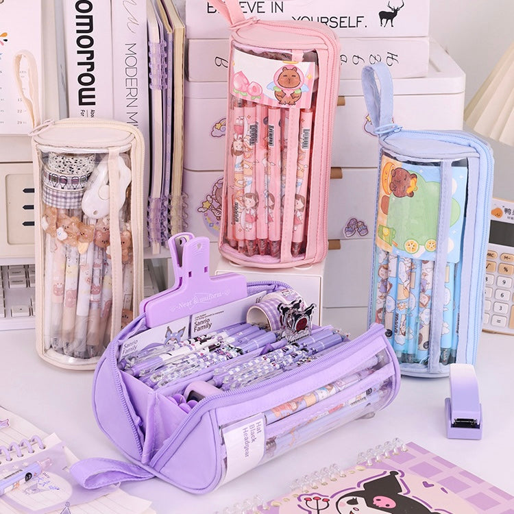 Large Capacity Transparent Pencil Case
