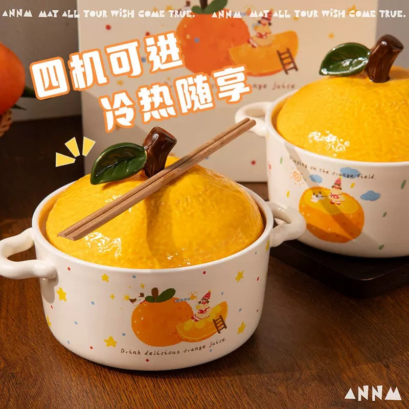 Orange Ceramic Bowl