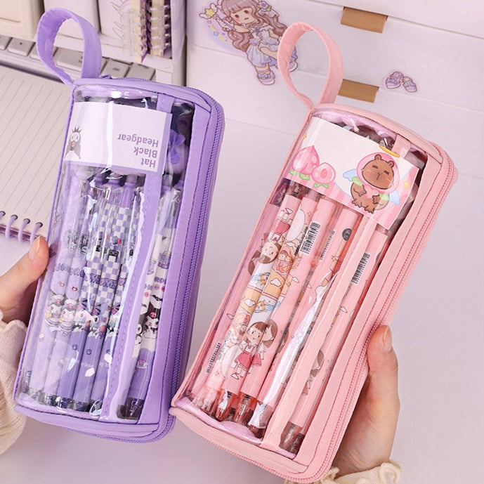 Large Capacity Transparent Pencil Case