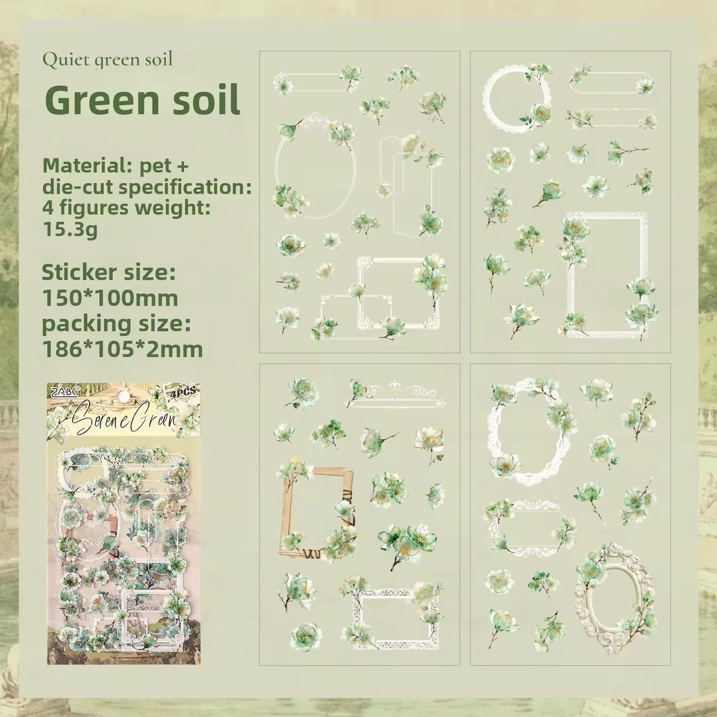 Floral Wreath Deco Sticker