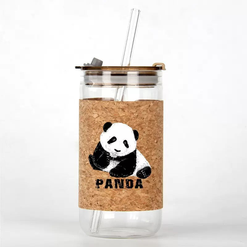Mini Panda Glass Bottle