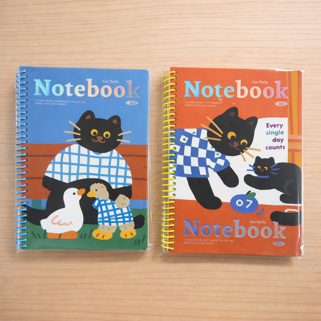 Daily Cat Spiral Notebook