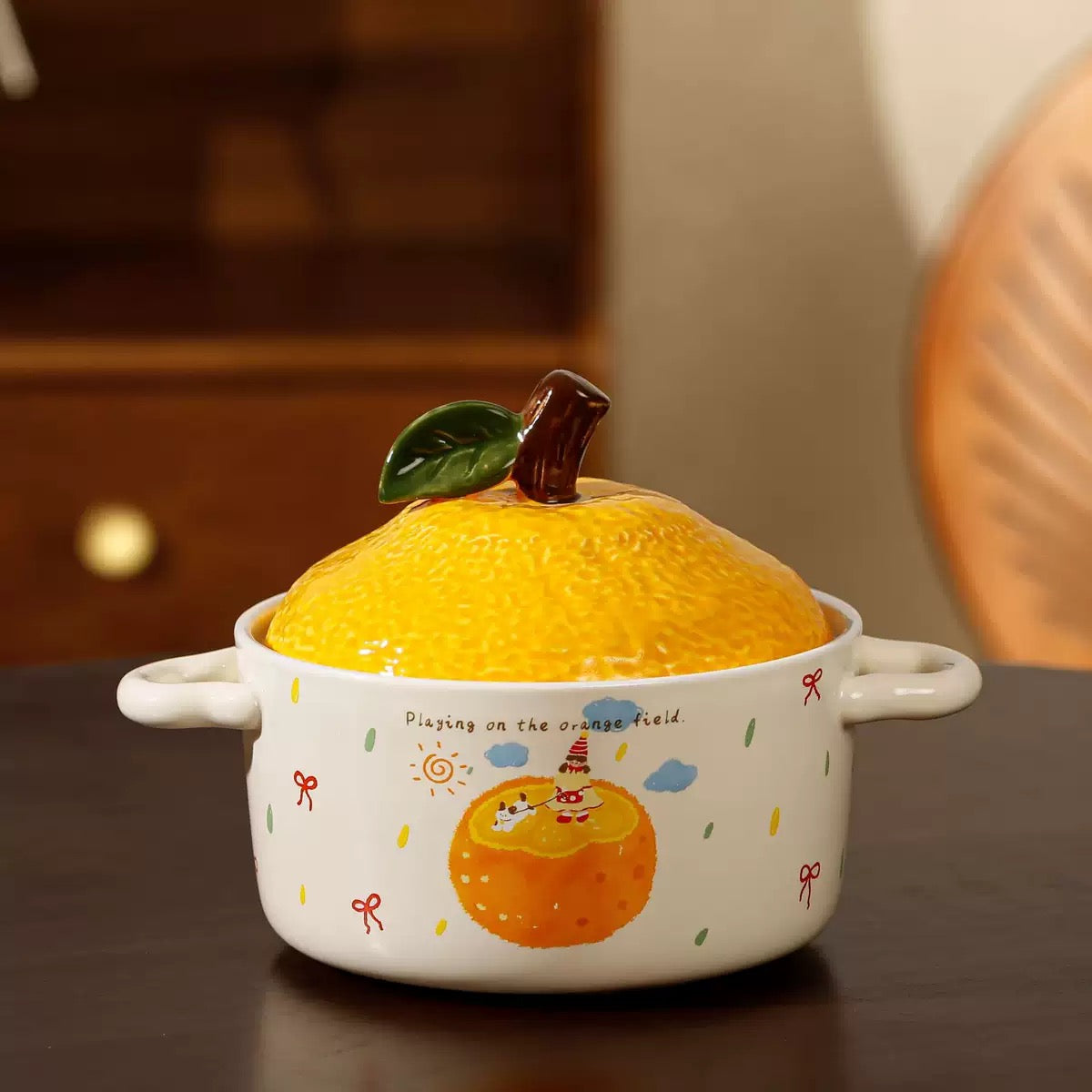 Orange Ceramic Bowl