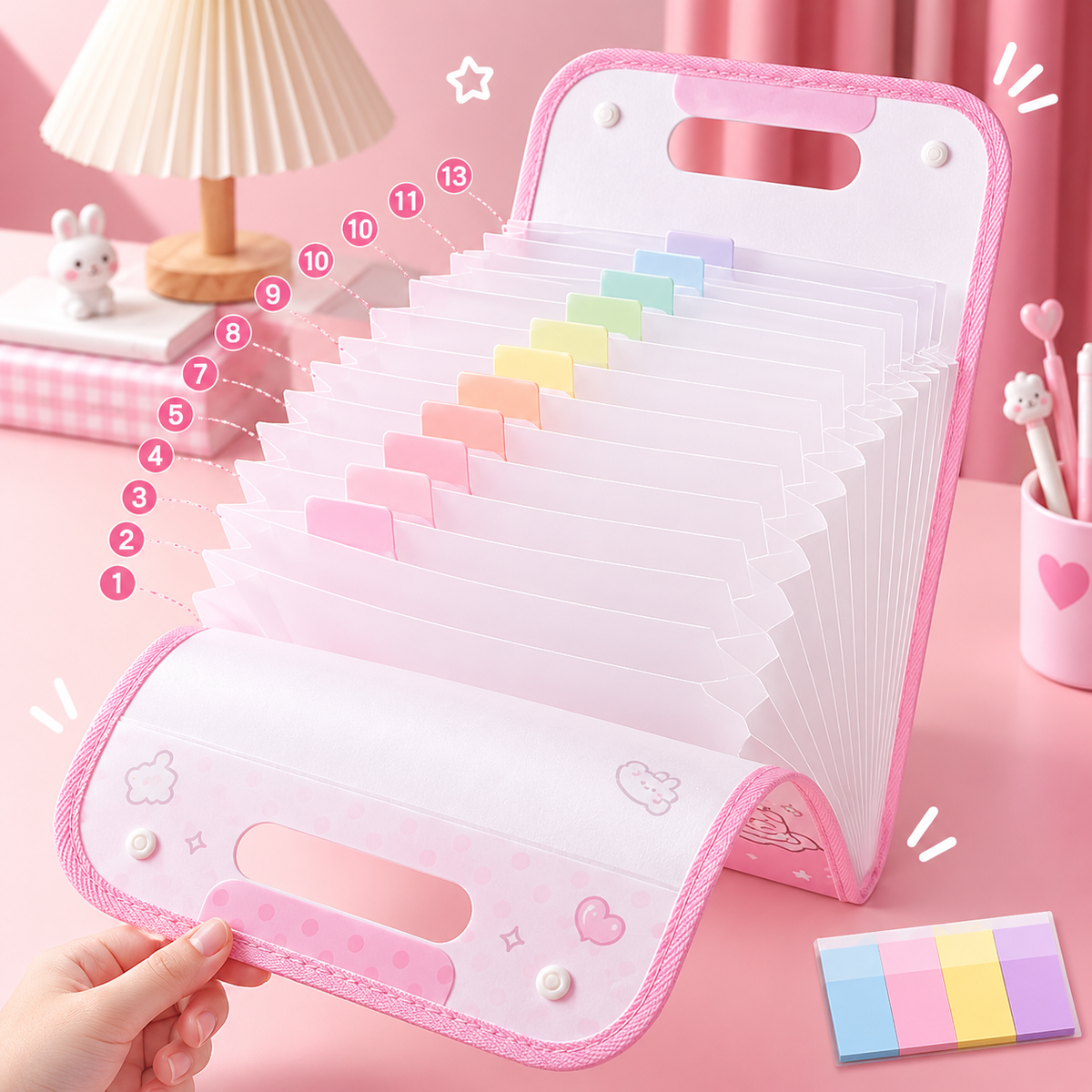 Girly Large Capacity File folder