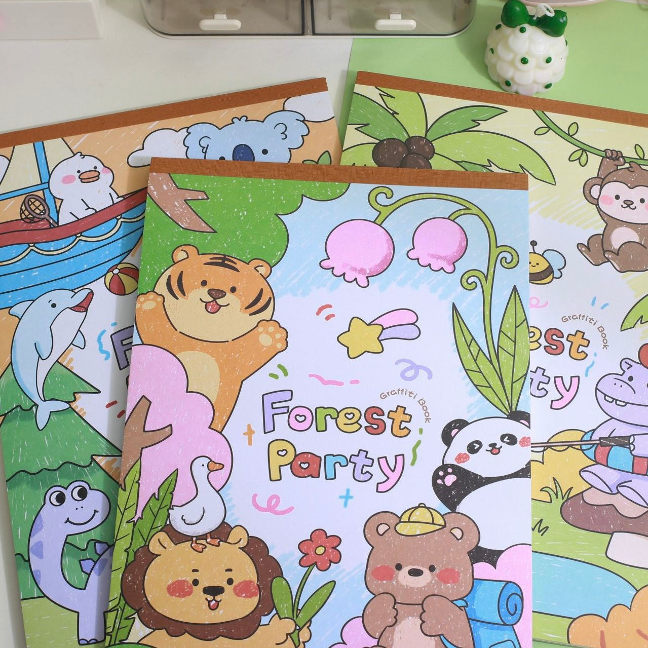 Giant Forest Party Coloring Book
