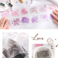 Romantic Flower Journaling Sticker Roll