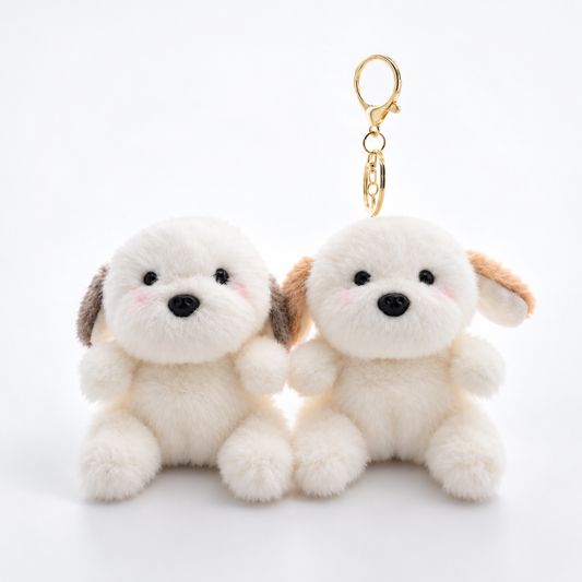 Mimi Puppy Plush Keychain