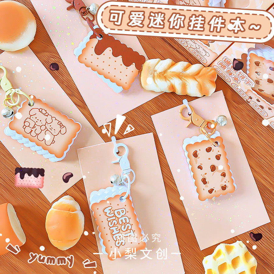 Mini Biscuit Keychain Memopad