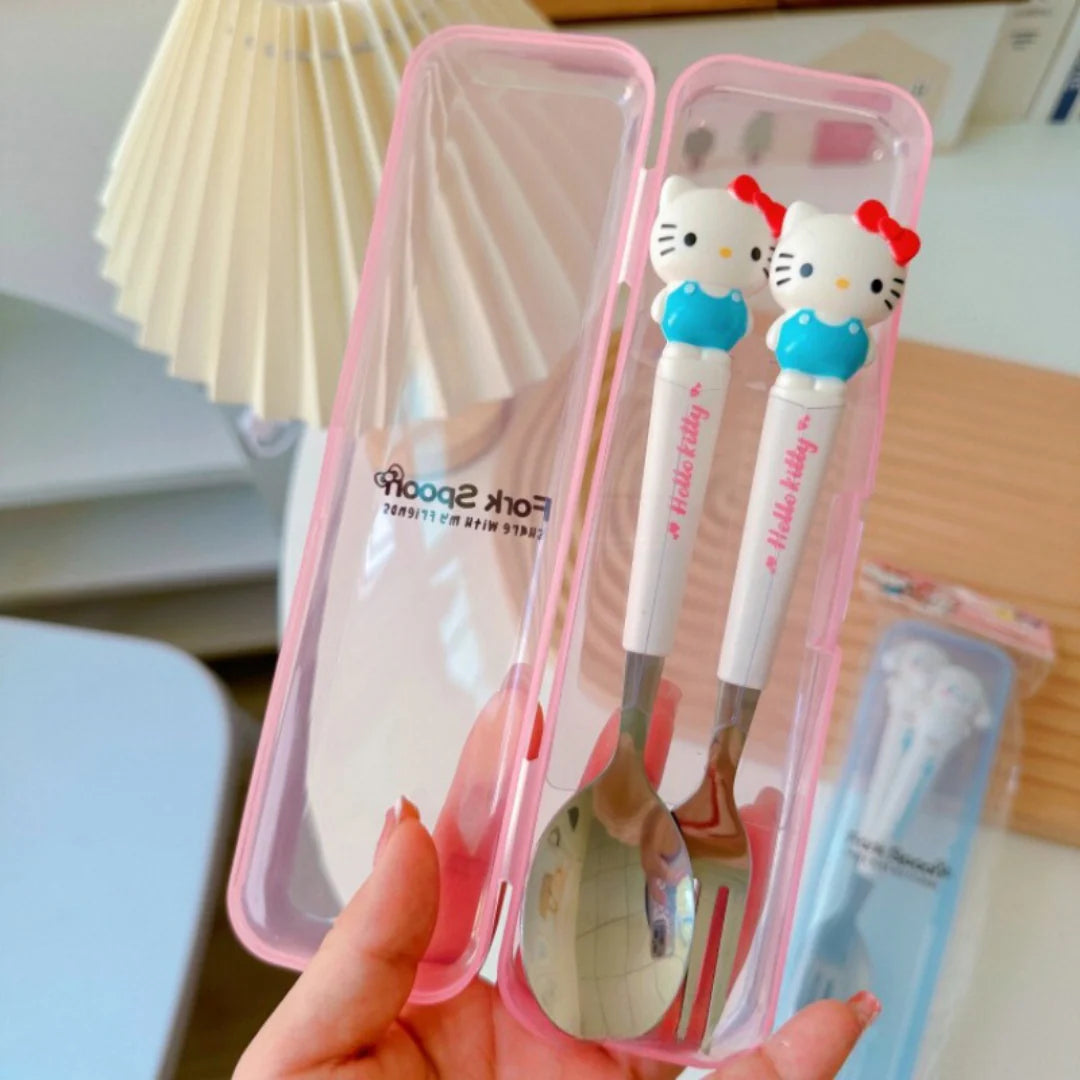 Sanrio Spoon With Fork Set