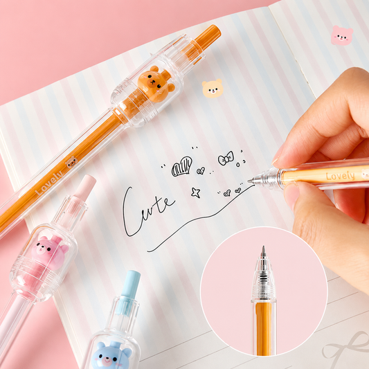 Kawaii Bear Rotating Gel Pen