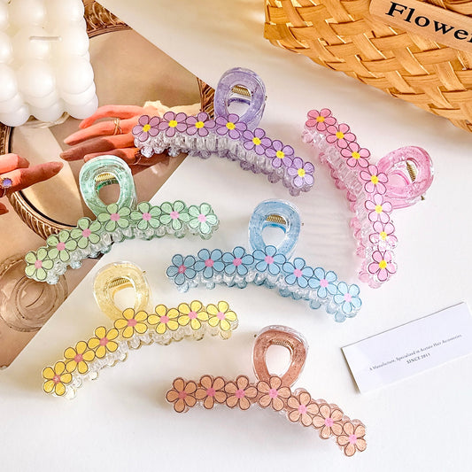 Floral Claw Clips