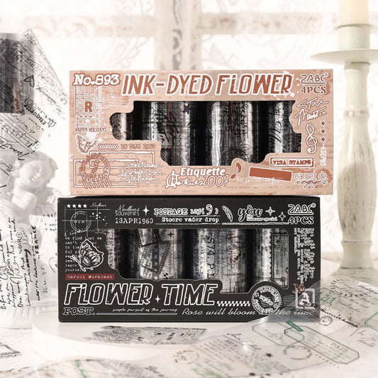 Flower Time Pet Washitape Roll Set