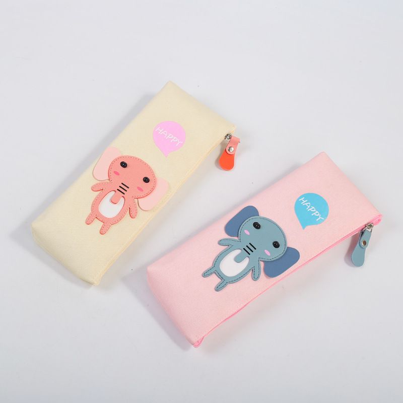 Elephant Canvas Pencil Case