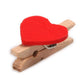 Heart Wooden Clip