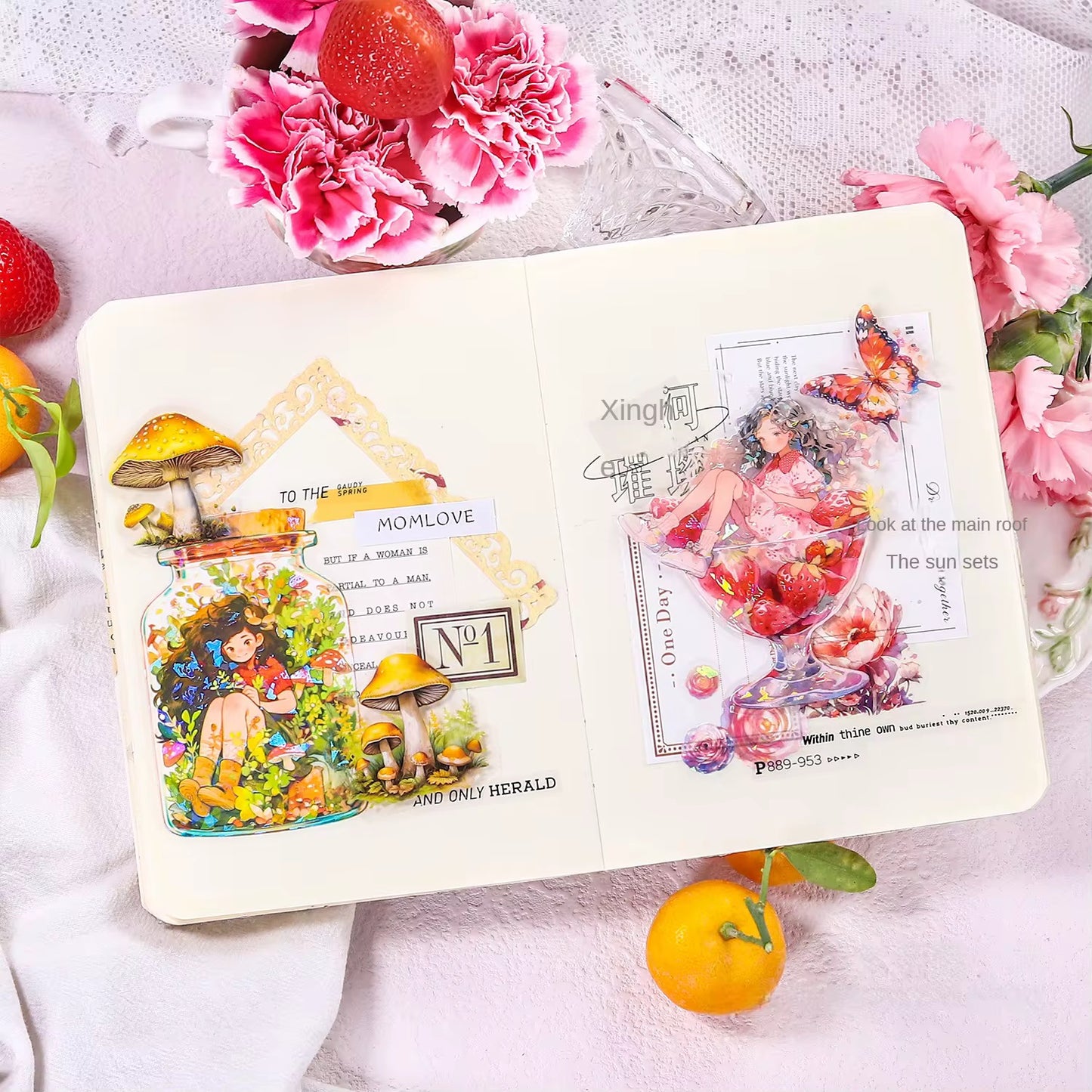 Sweet Girl Fruit Stickers