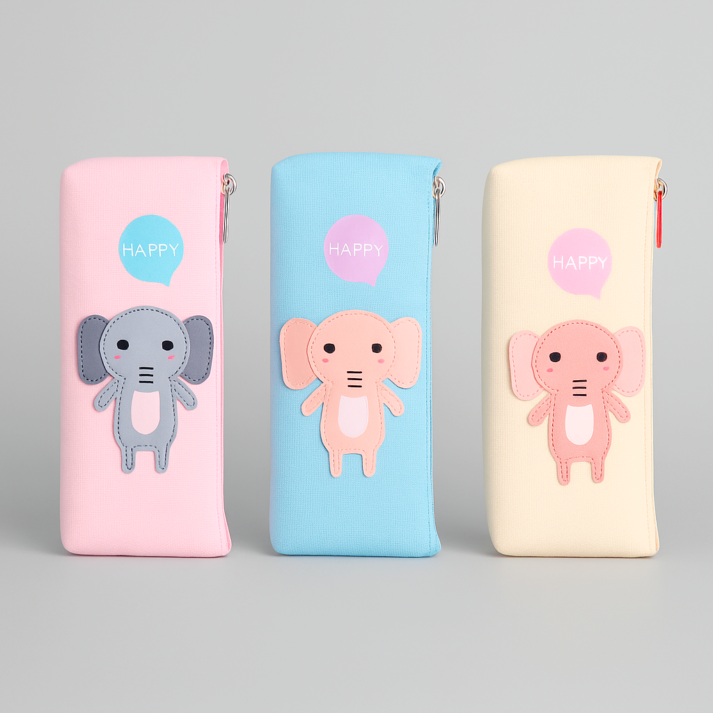 Elephant Canvas Pencil Case