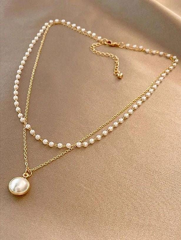 Double Layer Pearl Necklace