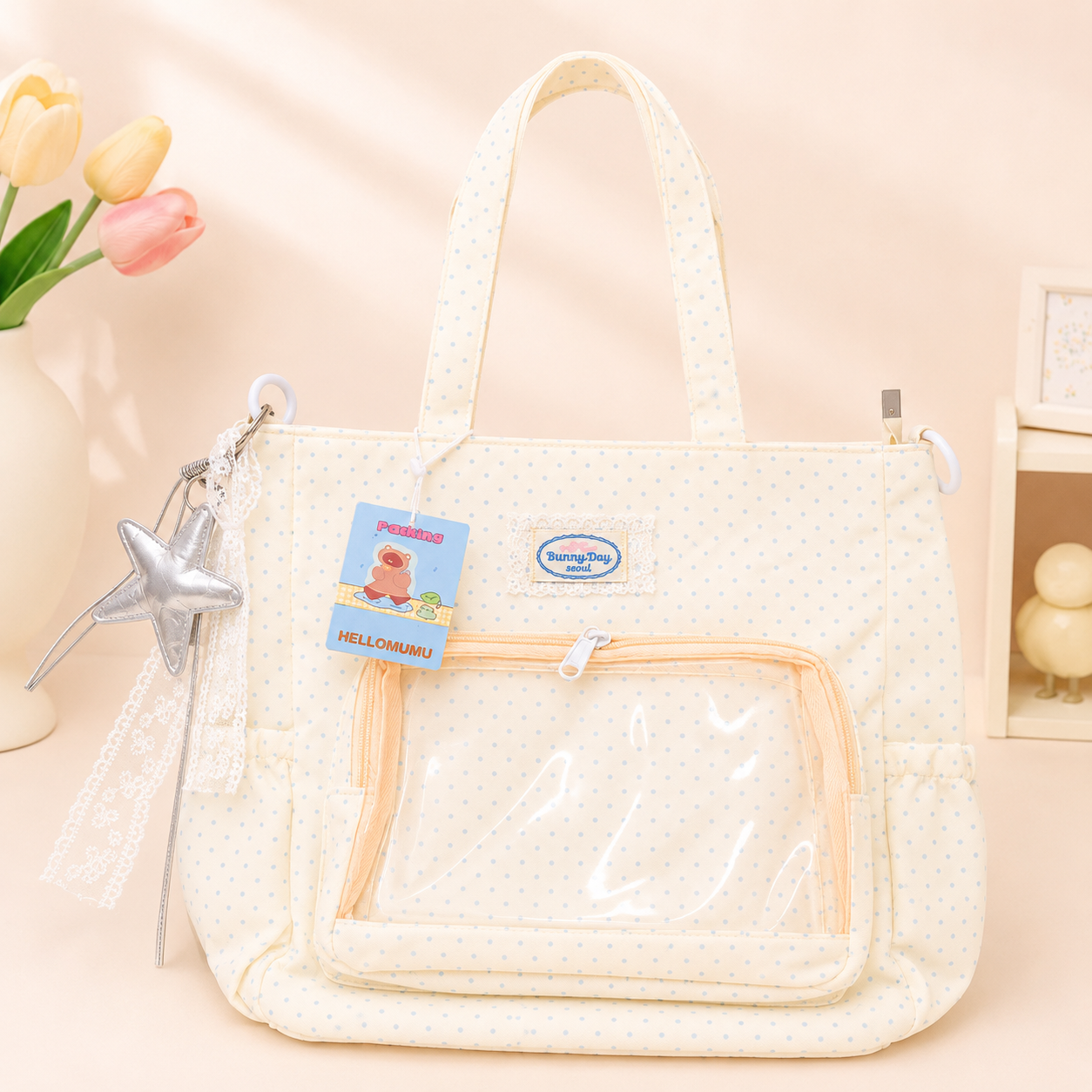 Pinteresty Tote Bag With Charm