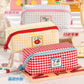 Berry Gingham Pencil Pouch