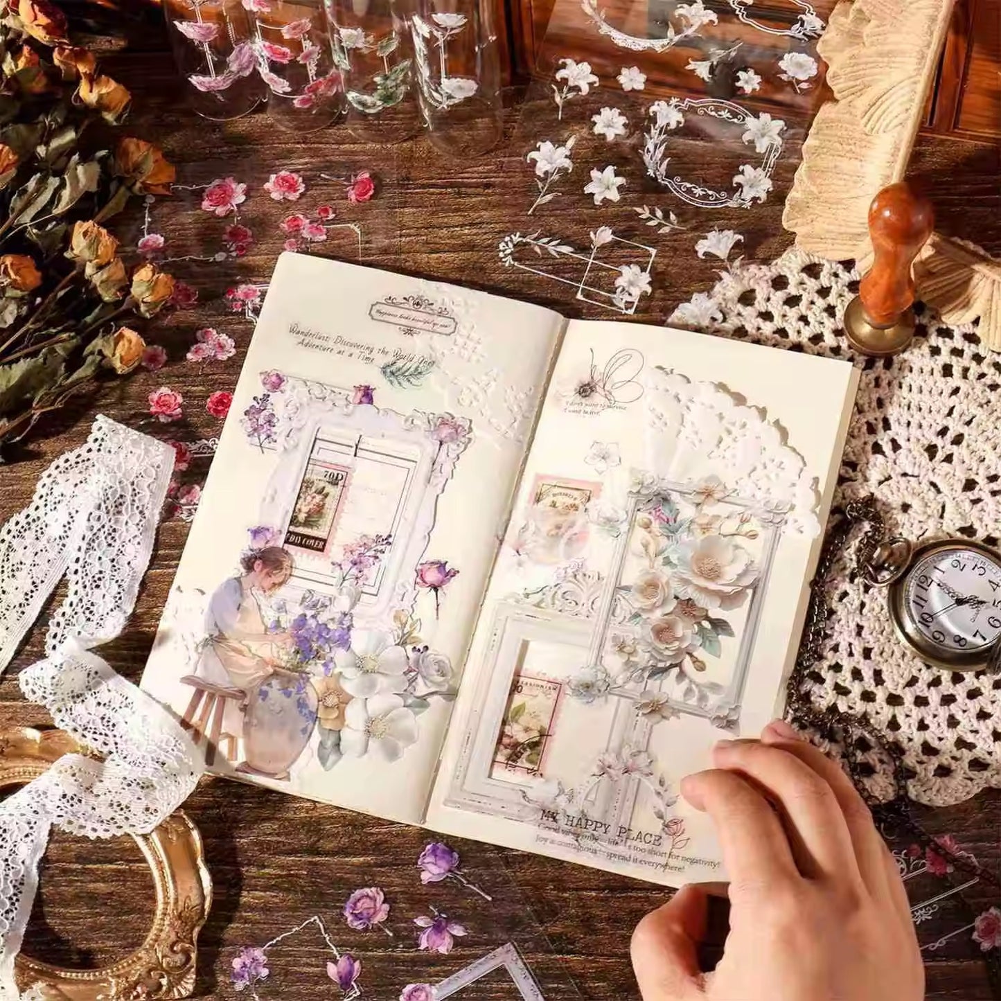 Floral Wreath Deco Sticker
