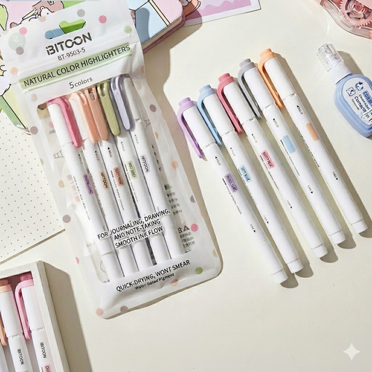 Dual-Tip Pastel Highlighter