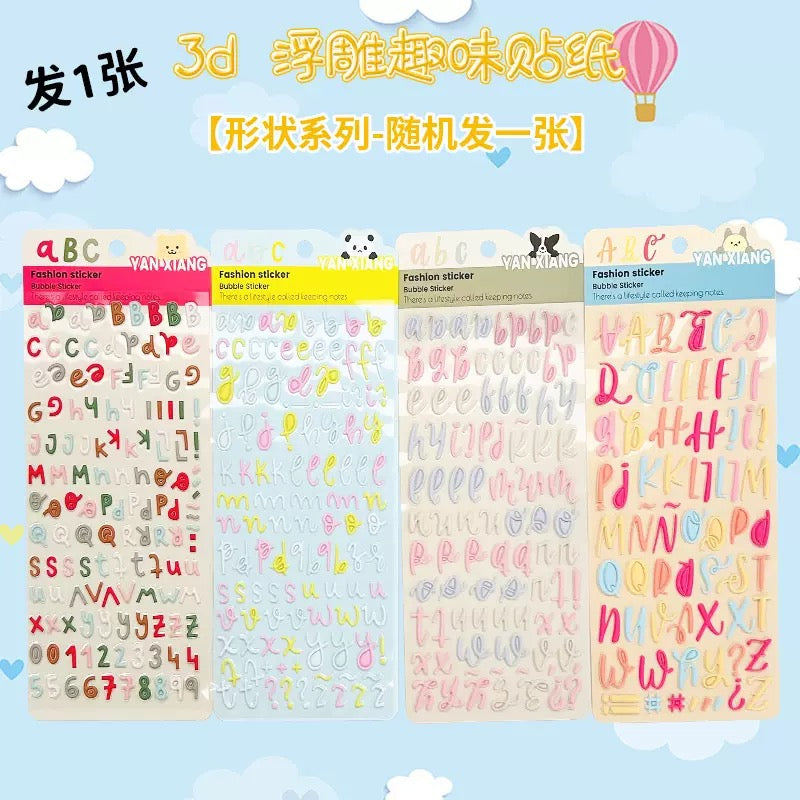 Kawaii Alphabet Sticker