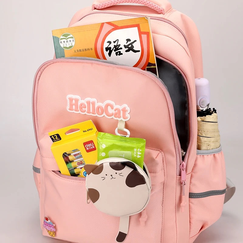 Hello Cat School Bag diecutsmart