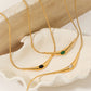 Retro Enamel Stone Anti Tarnish Necklace