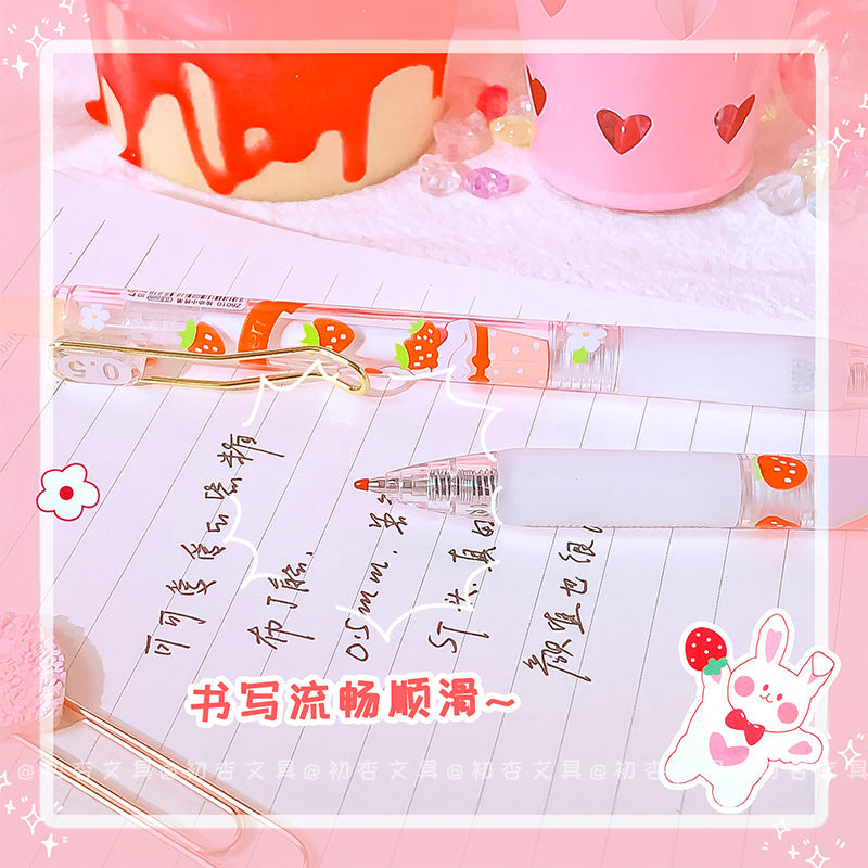 Strawberry Gel Pen Set (6pcs pack)