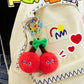 Cherry Plush Bag Keychain