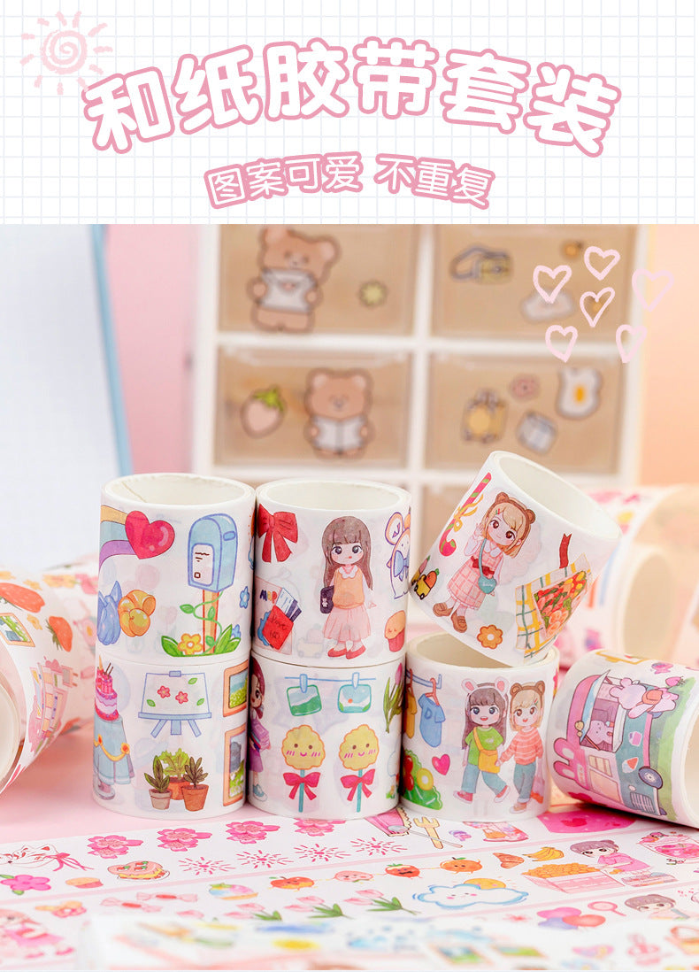 Kawaii Washitape Rolls 18 Pcs Box