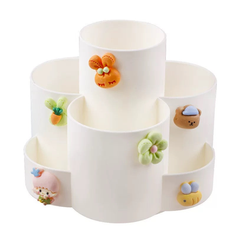 Kawaii Rotating Pen Stand With Charms