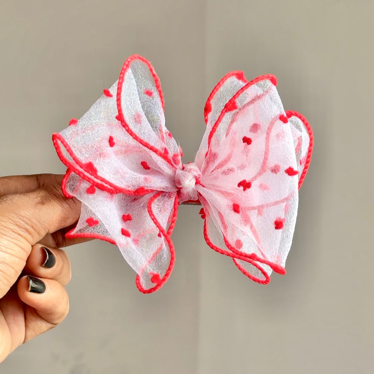 Organza Bow Hair Clips