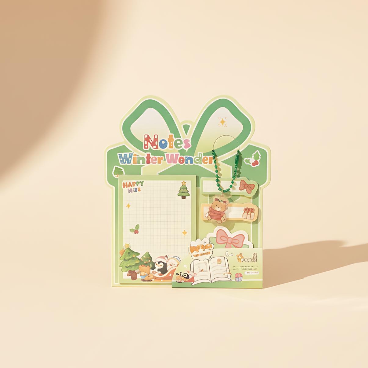 Winter Wonder Sticky Note W Acrylic Charms