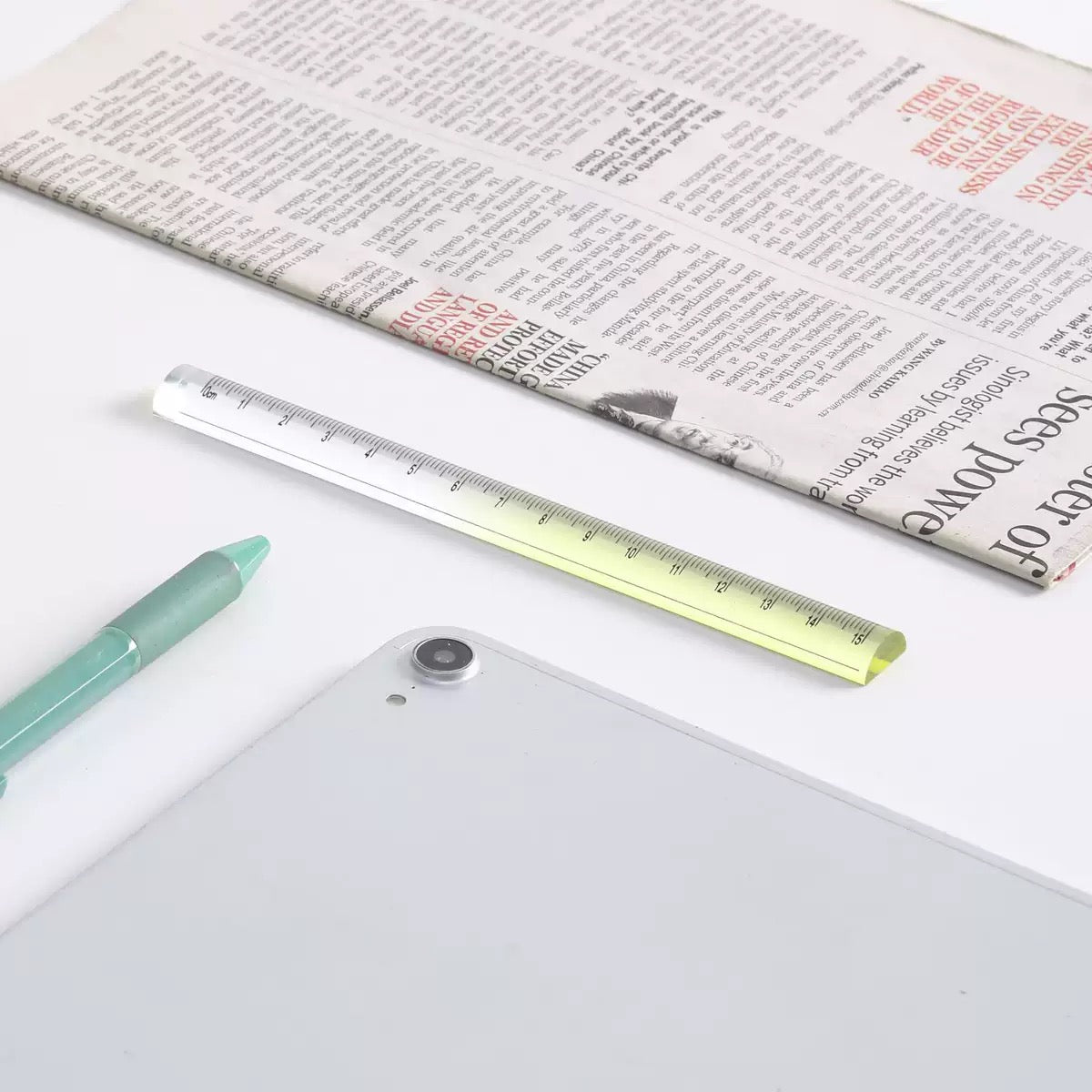 Glass Curved Crystal Ruler