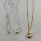 Heart With Bow Gold Necklace