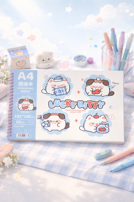 Lucky Kitty Drawing Book